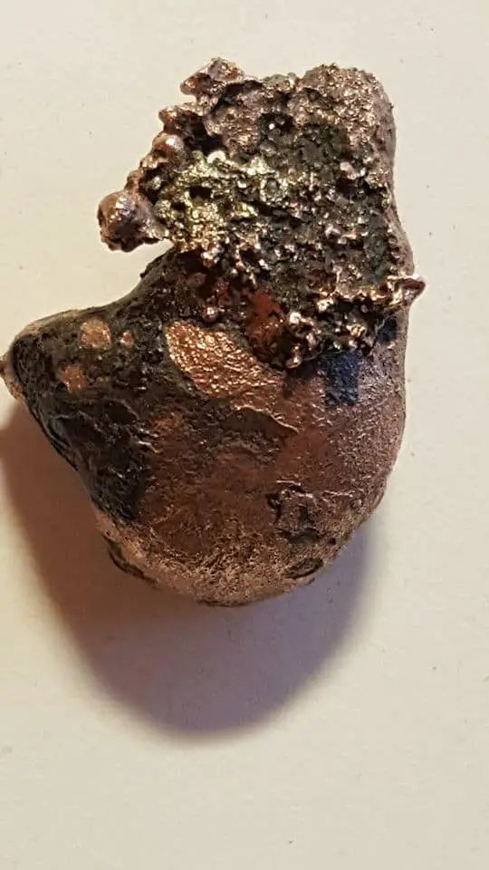 Copper nugget found while metal detecting