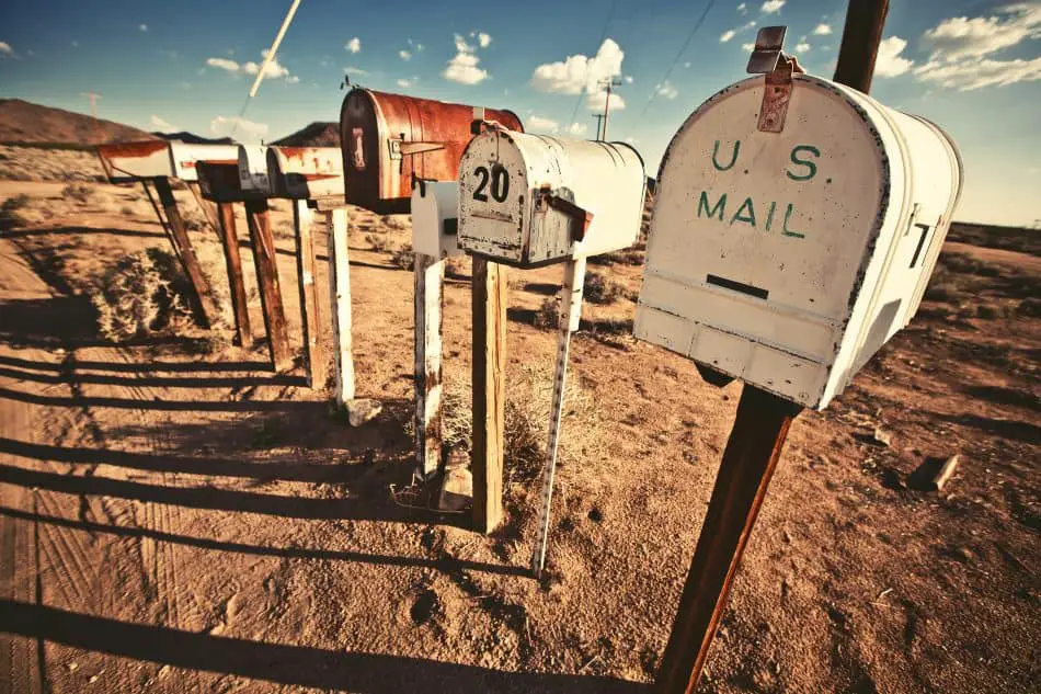 Old Mailboxes in west United States