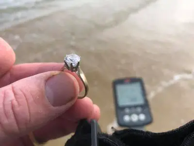 use a metal detector to find a lost ring