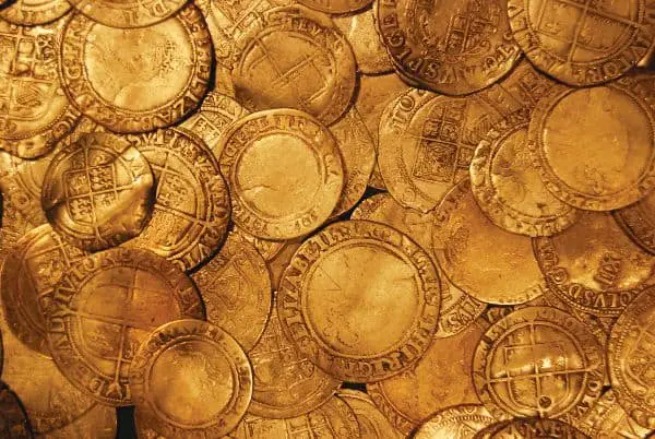 buried gold coins